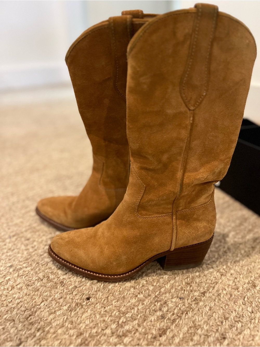 Rag & Bone Camel Suede Western Boots. Size 7.5 in box. - Picture 7 of 14